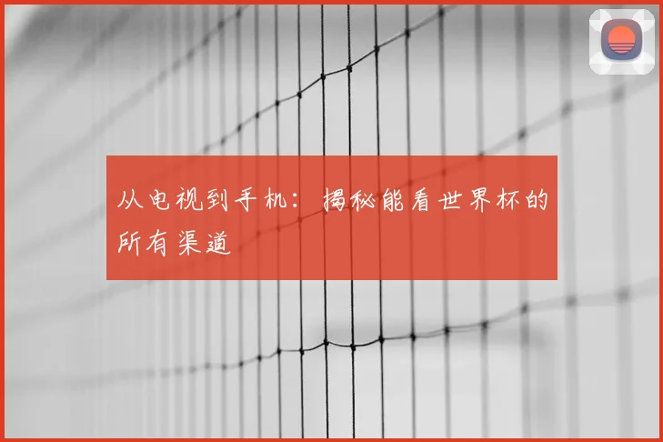 从电视到手机：揭秘能看世界杯的所有渠道